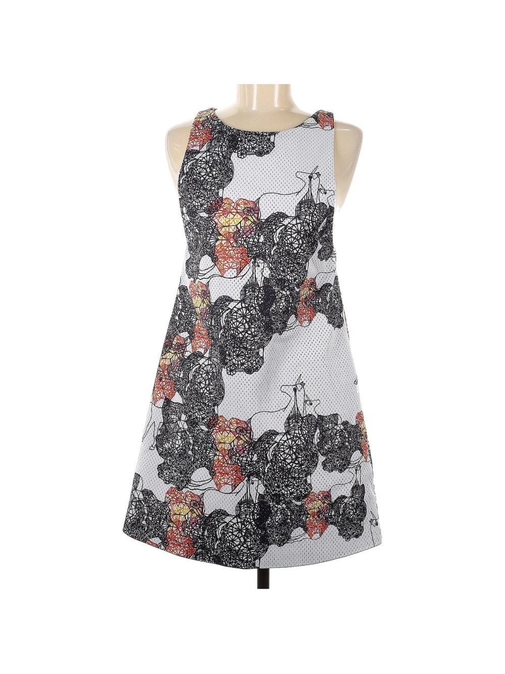 Revolve Angelys Balek White Perforated Tank Dress Size 8 Unicorn Doodles